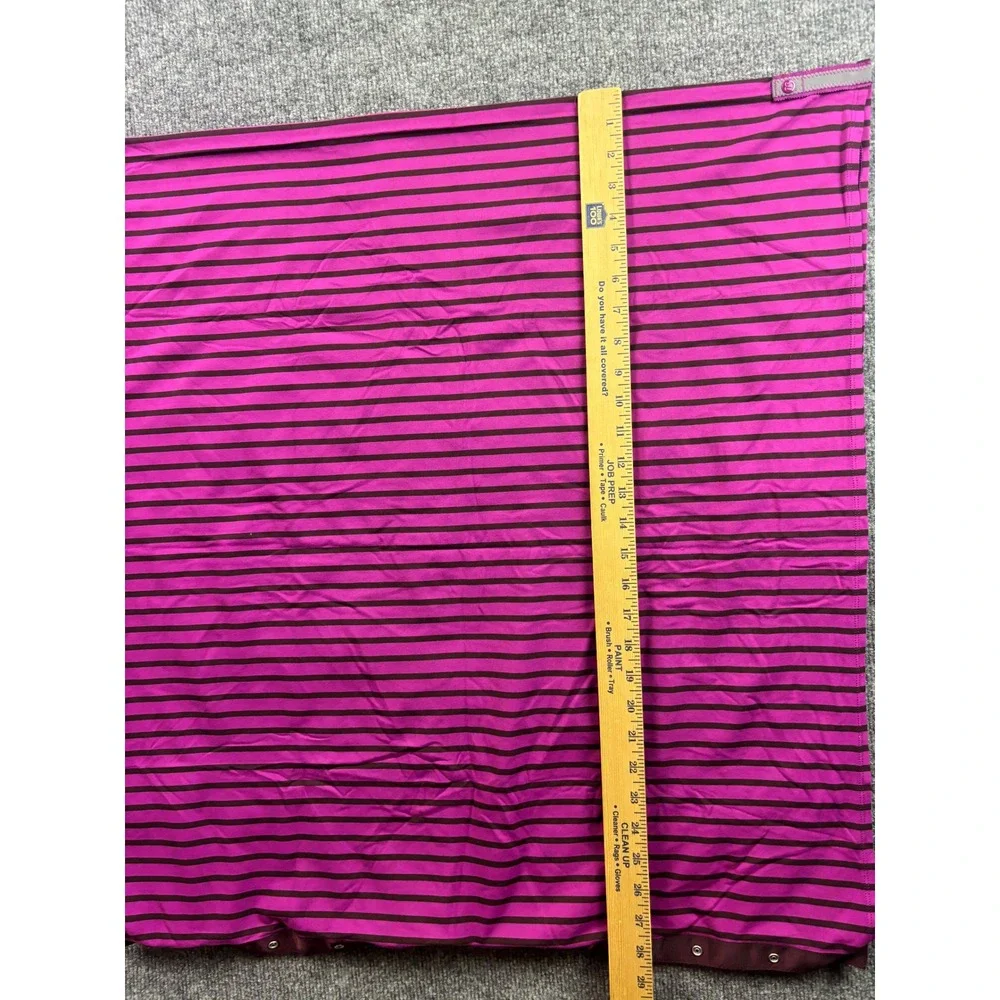 Lululemon Vinyasa Scarf Women OS Magenta Striped Snap Wrap‎ Scarf